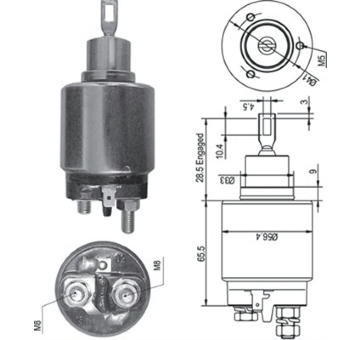 Elektromagnetický spínač pre żtartér MAGNETI MARELLI 940113050347