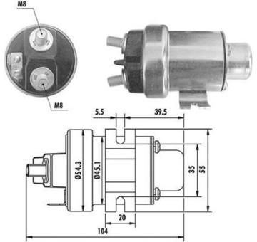 Elektromagnetický spínač pre żtartér MAGNETI MARELLI 940113050357