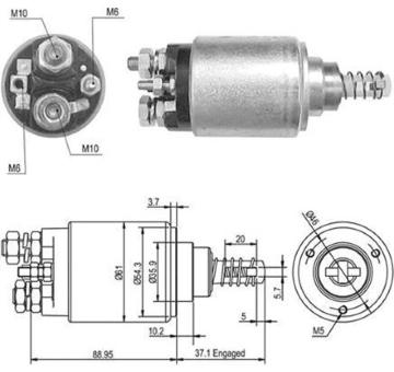 Elektromagnetický spínač pre żtartér MAGNETI MARELLI 940113050389