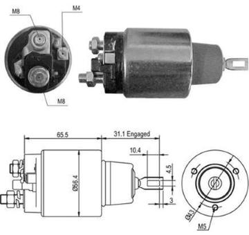 Elektromagnetický spínač, startér MAGNETI MARELLI 940113050418