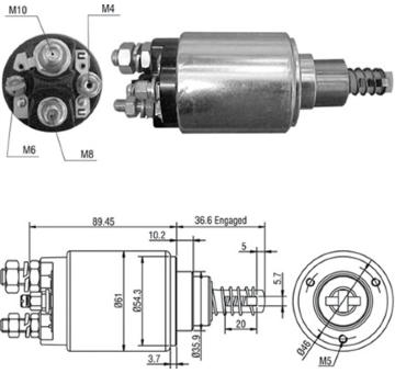 Elektromagnetický spínač, startér MAGNETI MARELLI 940113050459
