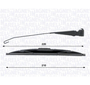 Sasa ramienka stierača, čistenie okien MAGNETI MARELLI 000723180445