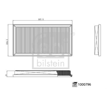 Vzduchový filter FEBI BILSTEIN 1000796