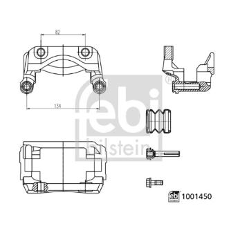Držák, brzdový třmen FEBI BILSTEIN 1001450