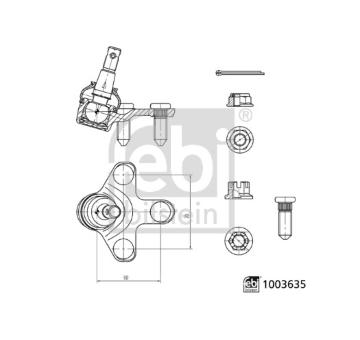Zvislý/nosný čap FEBI BILSTEIN 1003635