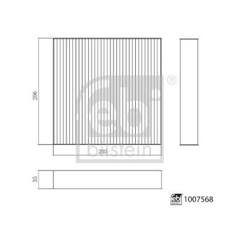 Filtr, vzduch v interiéru FEBI BILSTEIN 1007568