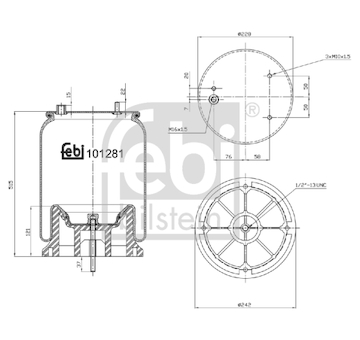 Mech, pneumaticke odpruzeni FEBI BILSTEIN 101281