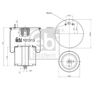 Mech, pneumatické odpružení FEBI BILSTEIN 101313