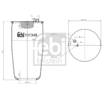 Mech, pneumaticke odpruzeni FEBI BILSTEIN 101348