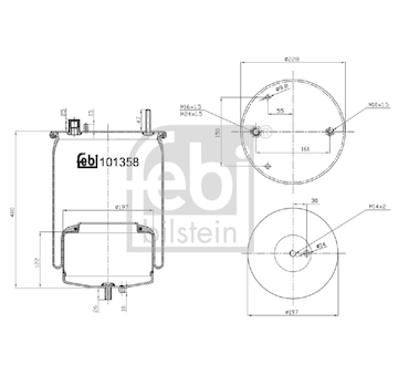 Mech, pneumatické odpružení FEBI BILSTEIN 101358