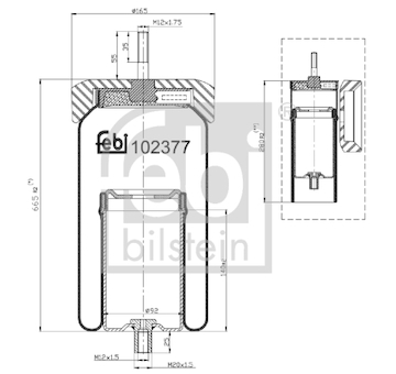 Mech, pneumaticke odpruzeni FEBI BILSTEIN 102377