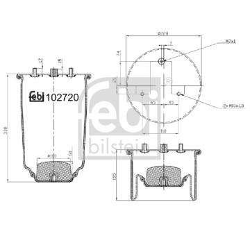 Mech, pneumaticke odpruzeni FEBI BILSTEIN 102720