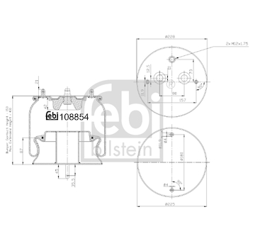 Mech, pneumaticke odpruzeni FEBI BILSTEIN 108854