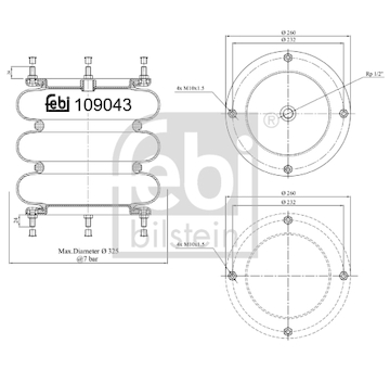 Mech, pneumaticke odpruzeni FEBI BILSTEIN 109043