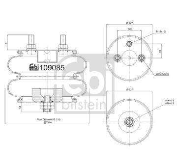 Mech, pneumaticke odpruzeni FEBI BILSTEIN 109085