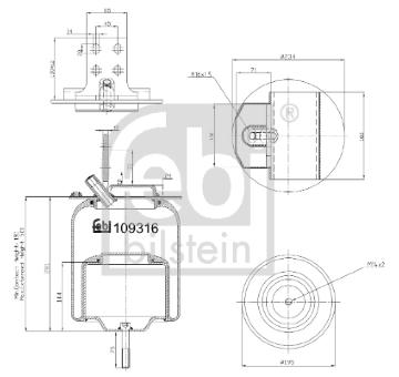 Mech, pneumaticke odpruzeni FEBI BILSTEIN 109316