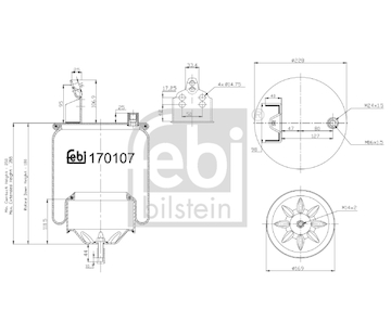 Mech, pneumaticke odpruzeni FEBI BILSTEIN 170107