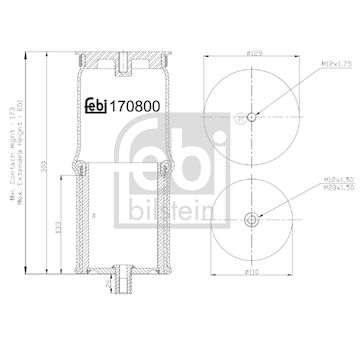 Mech, pneumaticke odpruzeni FEBI BILSTEIN 170800