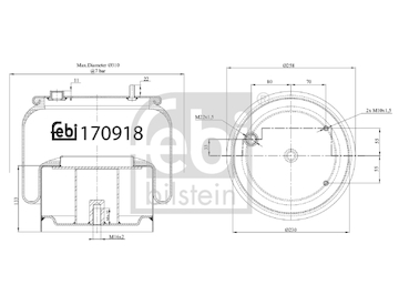 Mech, pneumaticke odpruzeni FEBI BILSTEIN 170918