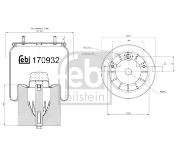 Mech, pneumaticke odpruzeni FEBI BILSTEIN 170932