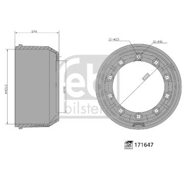 Brzdový buben FEBI BILSTEIN 171647