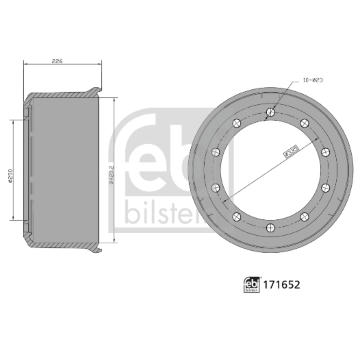 Brzdový buben FEBI BILSTEIN 171652