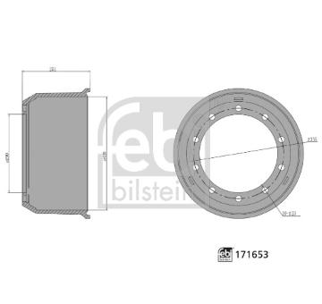 Brzdový buben FEBI BILSTEIN 171653