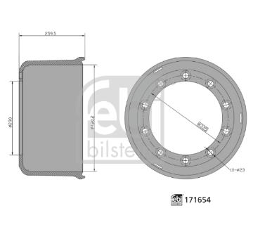 Brzdový buben FEBI BILSTEIN 171654