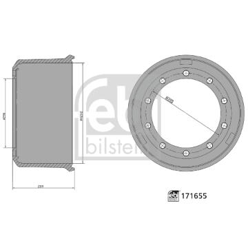 Brzdový buben FEBI BILSTEIN 171655