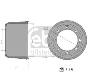 Brzdový buben FEBI BILSTEIN 171656