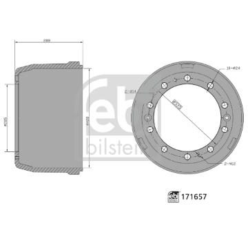 Brzdový buben FEBI BILSTEIN 171657