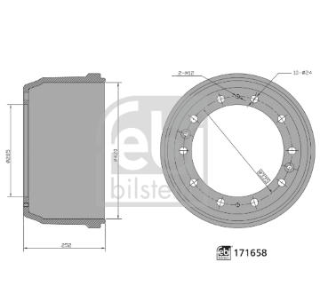 Brzdový buben FEBI BILSTEIN 171658