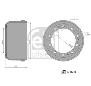 Brzdový buben FEBI BILSTEIN 171660