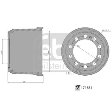 Brzdový buben FEBI BILSTEIN 171661