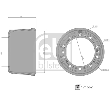 Brzdový buben FEBI BILSTEIN 171662