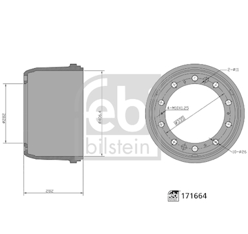 Brzdový buben FEBI BILSTEIN 171664