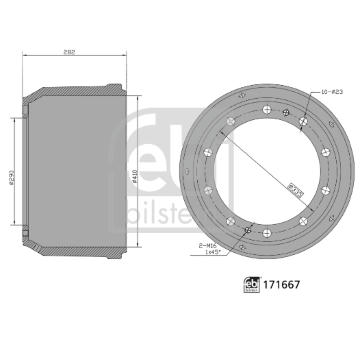 Brzdový buben FEBI BILSTEIN 171667