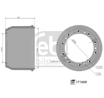 Brzdový buben FEBI BILSTEIN 171669