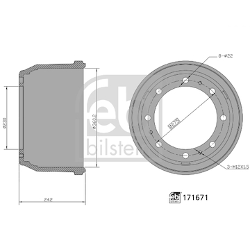 Brzdový buben FEBI BILSTEIN 171671