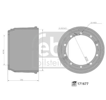 Brzdový buben FEBI BILSTEIN 171677