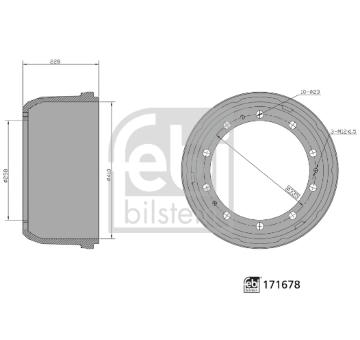 Brzdový buben FEBI BILSTEIN 171678