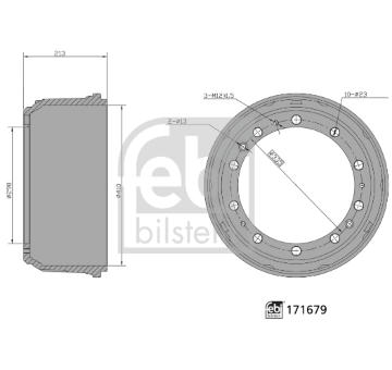 Brzdový buben FEBI BILSTEIN 171679