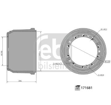 Brzdový buben FEBI BILSTEIN 171681