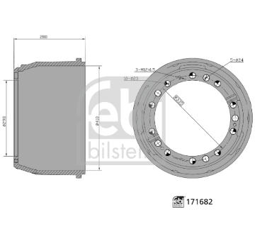 Brzdový buben FEBI BILSTEIN 171682