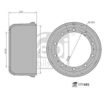 Brzdový buben FEBI BILSTEIN 171685
