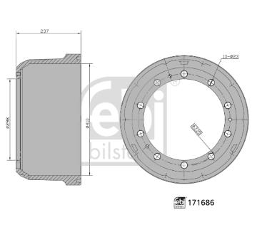 Brzdový buben FEBI BILSTEIN 171686
