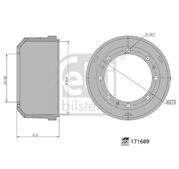Brzdový buben FEBI BILSTEIN 171689