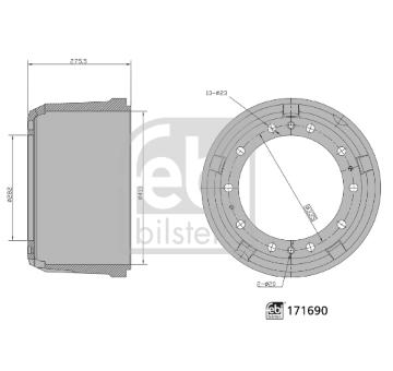 Brzdový buben FEBI BILSTEIN 171690
