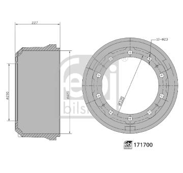 Brzdový buben FEBI BILSTEIN 171700