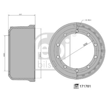 Brzdový buben FEBI BILSTEIN 171701